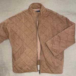 Caramel brown quilted jacket